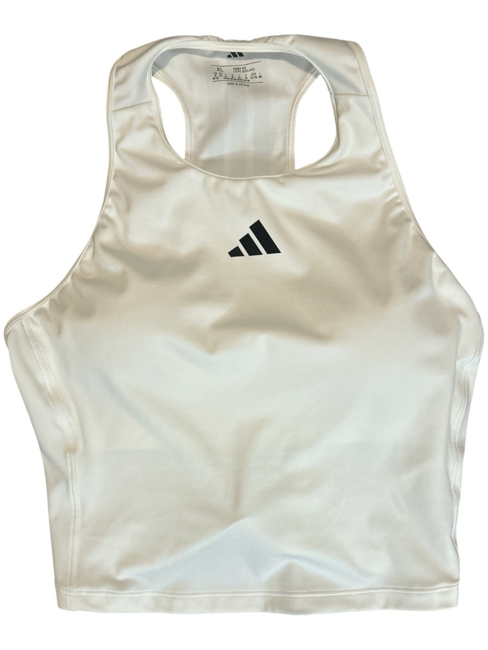 Adidas Women’s Climalite Racerback Athletic Tank Top White XL Tight Fit